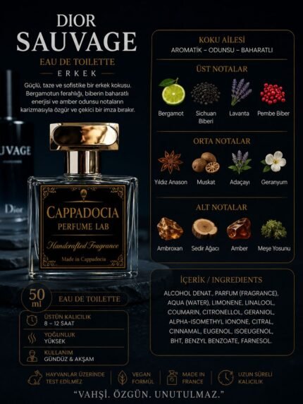 Dior Sauvage Exrait De Parfüm 50 ML - Muadili